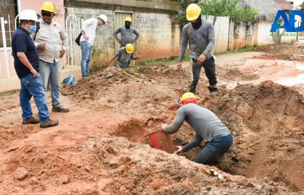 AVANZA LA CONSTRUCCIÓN DEL SISTEMA DE ALCANTARILLADO SANITARIO EN SAN BENITO ABAD.