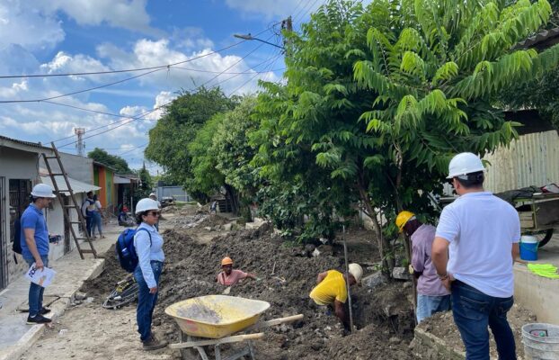 POSITIVO AVANCE EN LA CONSTRUCCIÓN DE LAS REDES DE ALCANTARILLADO DEL BARRIO PUERTA ROJA
