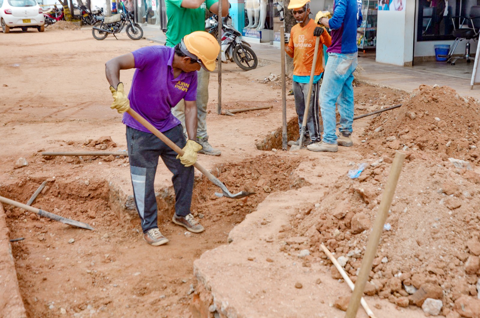 INSPECCIONAMOS EJECUCIÓN DE OBRAS DEL ALCANTARILLADO DE SAN MARCOS